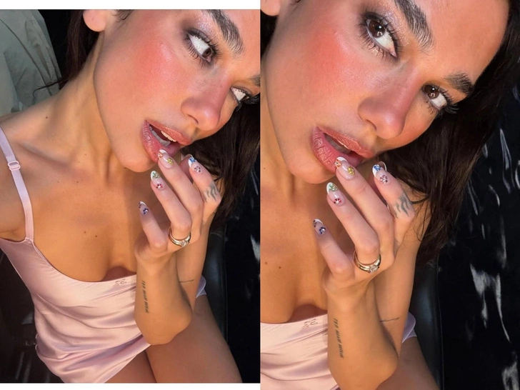 Маникюр со стразами, как у Дуа Липы — дизайн для тех, кто уже скучает по лету | marieclaire.ru