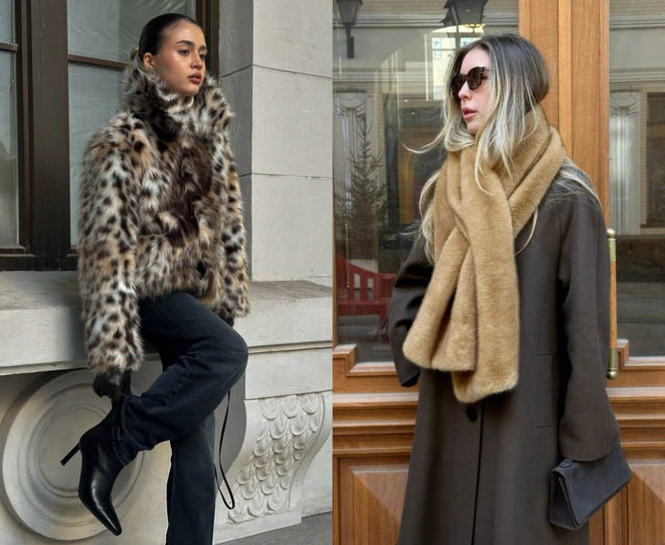 Как стилизовать самые акцентные вещи сезона: леопардовые шубы, укороченные перчатки и меховые аксессуары