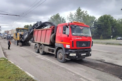 Дорожные работы на улице Баумана в Пензе