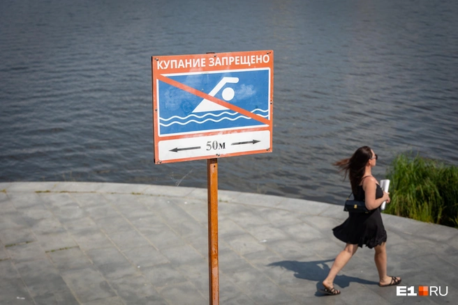 Кстати, купаться в Исети запрещено | Источник: Владислав Лоншаков / E1.RU