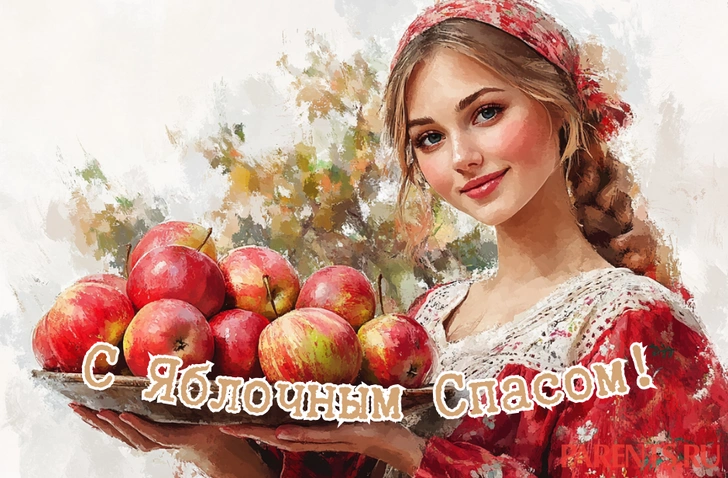 Красивые открытки на Яблочный Спас: с пожеланиями, детьми и животными | parents.ru
