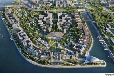Скорректированный эскиз застройки намыва Васильевского острова