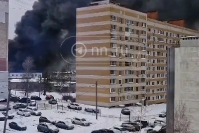 Нижегородцев напугал пожар с густым дымом