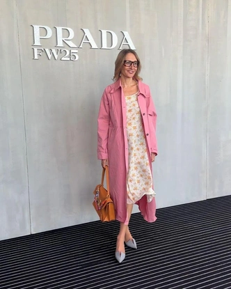 Оксана Бондаренко на показе Prada 