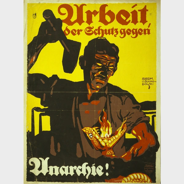 Баварский антикоммунистический агитплакат. 1919 год