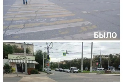 На улице Боевой нанесли разметку