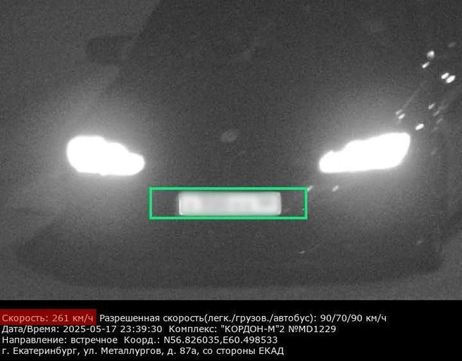 Рекордсменом по превышению скорости в 2025 году стал этот водитель BMW | Источник: ГИБДД по Свердловской области