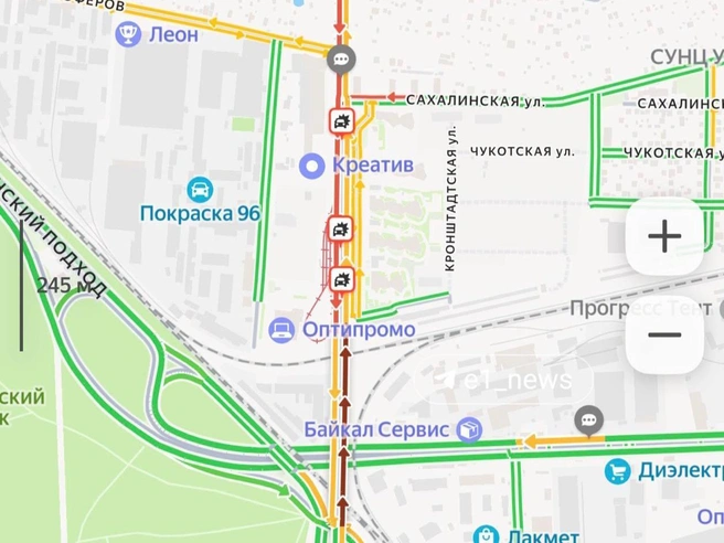 Движение по мосту перекрыто | Источник: «Яндекс Карты»