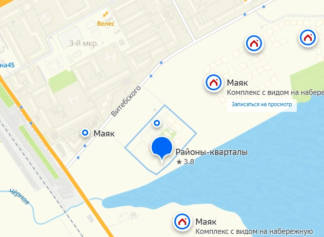 Строят дома по Витебского, 5 | Источник: 2gis.ru/