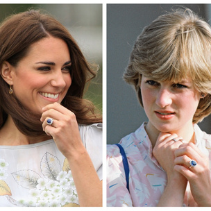 Как изменилось помолвочное кольцо Дианы, когда оно перешло к Кейт
