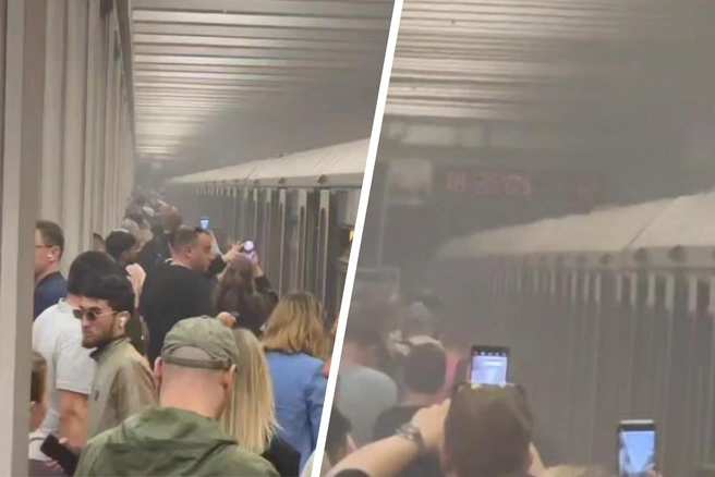 В Москве на серой ветке метро произошло задымление | Источник: Кстати, Москва / T.me
