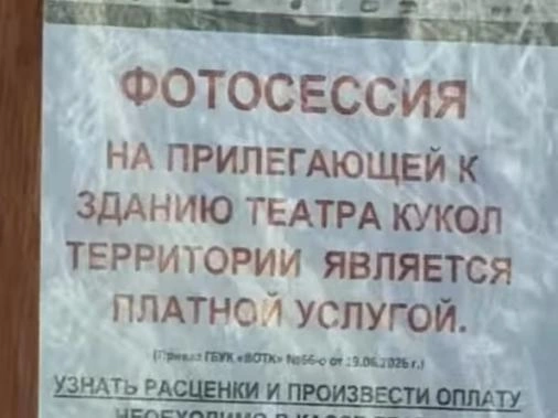 Волгоградский театр кукол ввел плату за фото до 10 тысяч рублей | Источник: читатели V1.RU