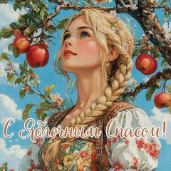 Красивые открытки на Яблочный Спас: с пожеланиями, детьми и животными