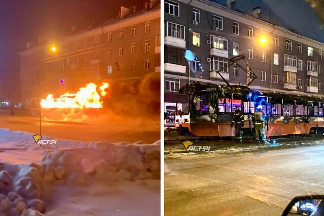 Номер трамвая на фото и видео не разглядеть | Источник: ACT-54 Black / T.me