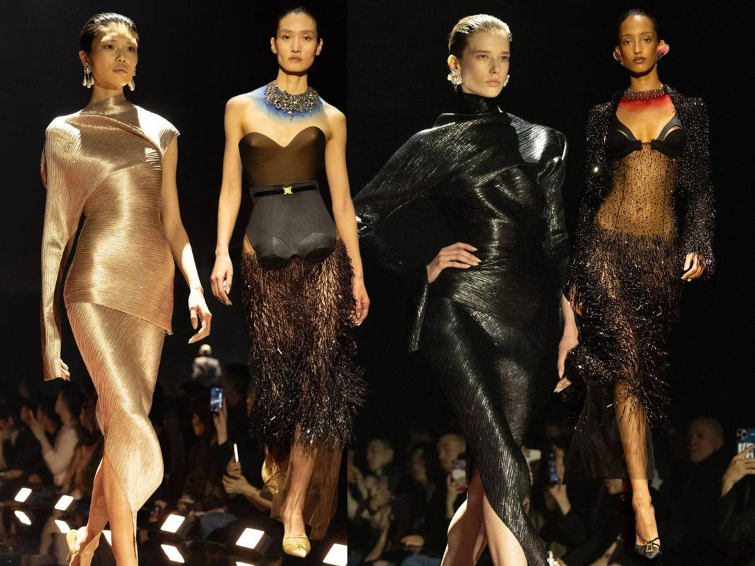 Невозможный трикотаж и корсет, которого нет: показ Schiaparelli в деталях | marieclaire.ru