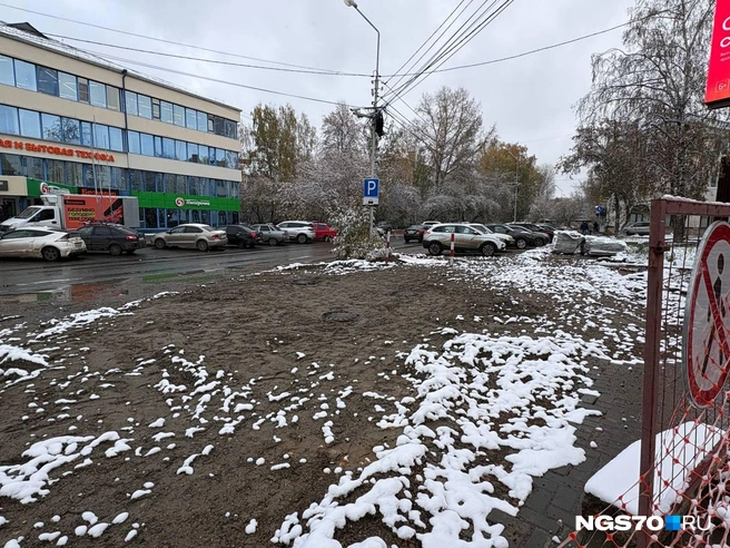 В будущем здесь должны выложить новую плитку  | Источник: Мария Лобанова / NGS70.RU 