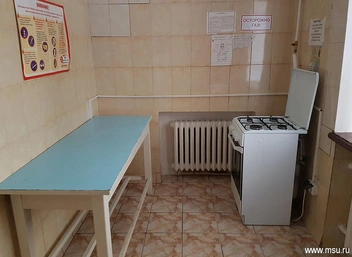 Общая кухня, на каждом этаже их по две | Источник: МГУ / msu.ru