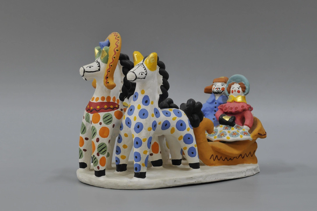 Валентина Бородина. «Тройка». Дымковская игрушка | Источник: пресс-служба Росизо