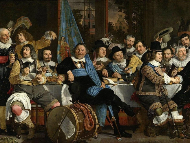 Бартоломеус ван дер Хелст. «Жители Амстердама празднуют Мюнстерский мир». 1648 | Источник: Wikimedia Commons