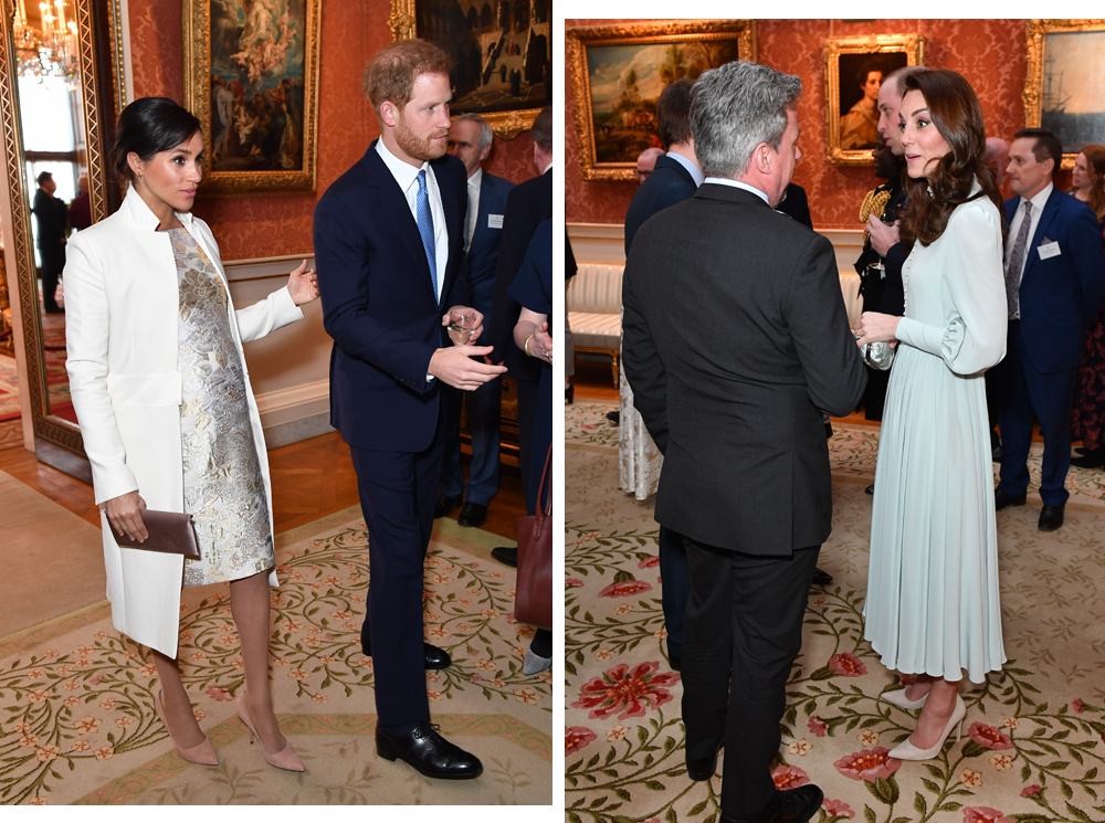 Герцоги Кембриджские и Сассекские на приеме в Букингемском дворце | marieclaire.ru