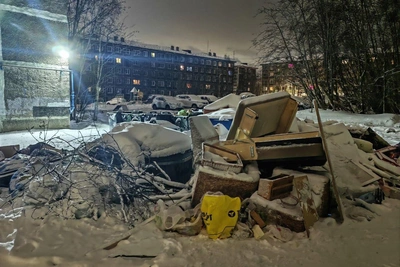 Снег остановил вывоз мусора в Мурманской области