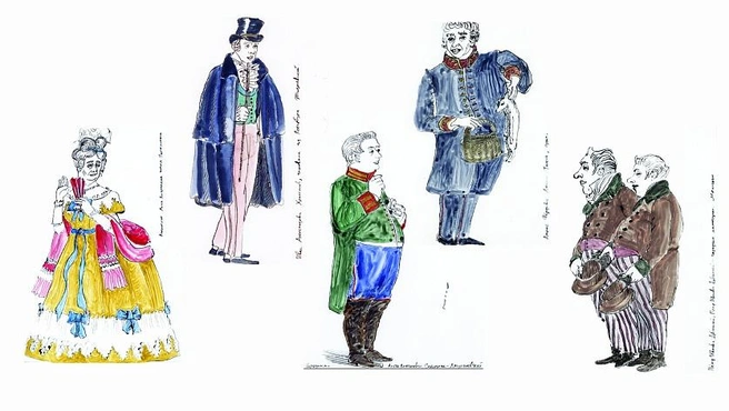 Эскизы костюмов к спектаклю | Источник: Александринский театр