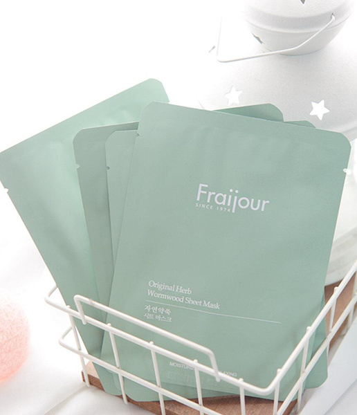 Fraijour Тканевая маска Original Herb Wormwood Sheet Mask