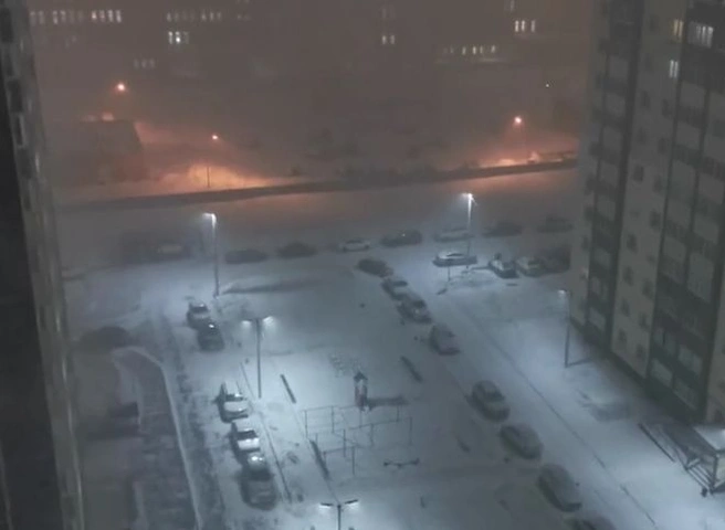 В Рязани засняли снежную грозу | ya62.ru