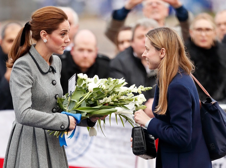 Герцогиня Кембриджская и ассистент ее личного секретаря Натали Бэрроуз
