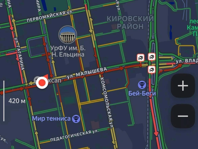 Даже общественный транспорт не позволяет жителям вовремя добираться до дома. | Источник: Яндекс. Карты