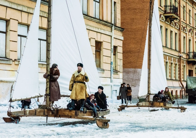 Буера на улицах блокадного Ленинграда | Источник: «Кинопоиск»