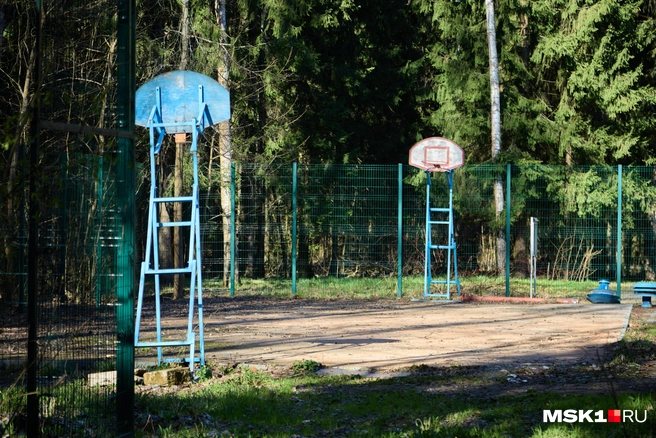 Как выглядит заброшенная старая баскетбольная площадка в Звездном городке  | Источник: Дмитрий Толстошеев / MSK1.RU
