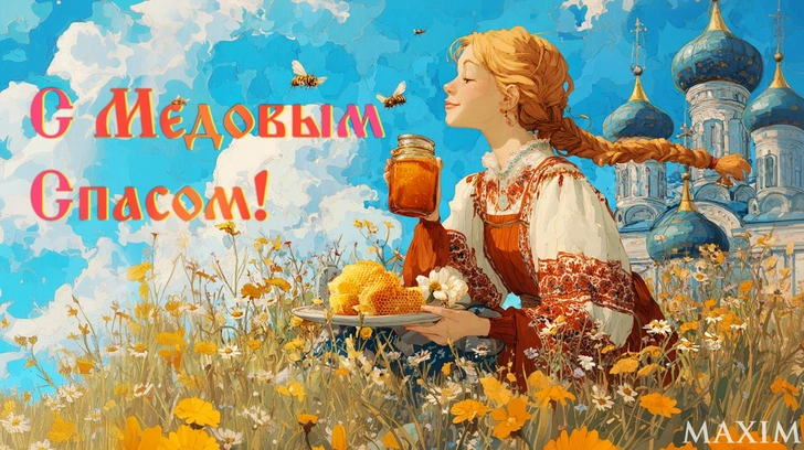 Лучшие картинки, открытки и поздравления с днем Медового Спаса в России 2025 года | Источник: AI / коллаж MAXIM