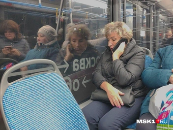 Некоторые пассажиры общаются по телефону во время поездки | Источник: Михаил Мечев / MSK1.RU