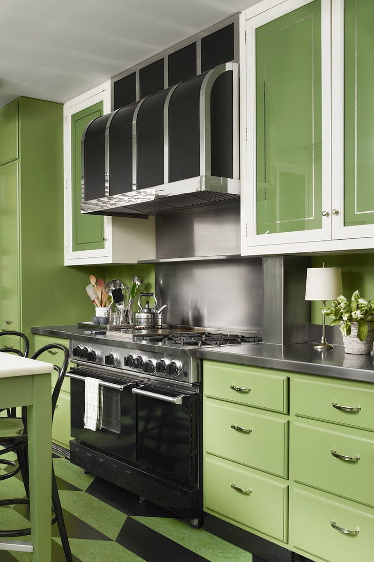 Зеленый цвет на кухне: 25+ вдохновляющих примеров (галерея 1, фото 19)