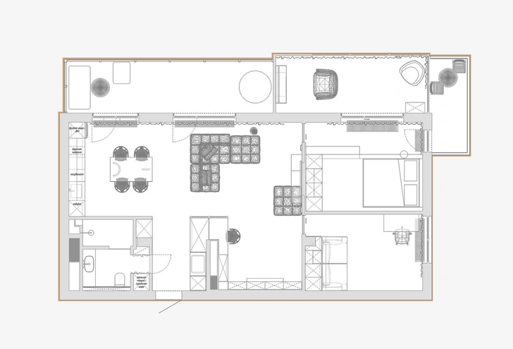 Природный минимализм: квартира 120 м² в Минске