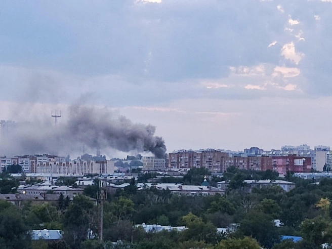Вид пожара испугал горожан | Источник: читатель 63.RU