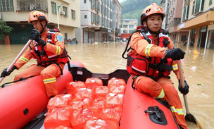 В Китае сильнейшее наводнение, более 100 тысяч людей эвакуированы: фото и видео разгула стихии