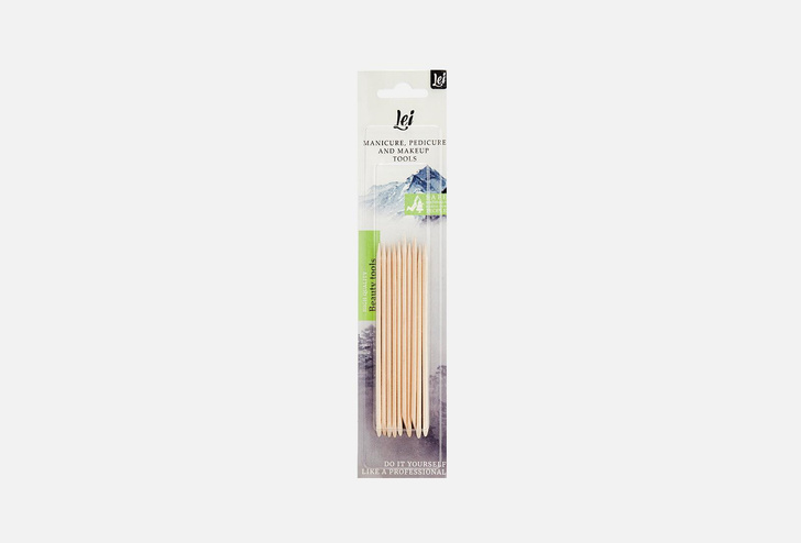 Lei Палочка маникюрная manicure stick, wooden, 10 pcs. in the package 