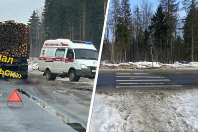 Лесовоз насмерть сбил человека в Котласе