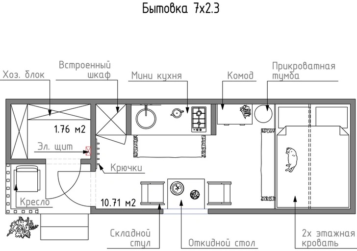 Дизайнер превратила бытовку в уютный дачный дом — вот, как он выглядит