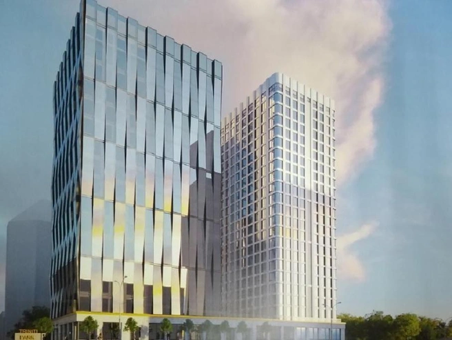 Представление внешнего вида комплекса под названием Trinity Парк. | Источник: Визуализация проекта