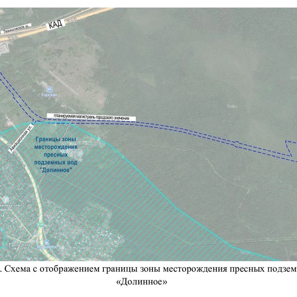 М-1 и месторождение пресных подземных вод «Долинное  | Источник: Материалы общественных обсуждений
