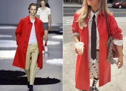 Paint the town red: как носить красный макинтош — главную покупку осени 2025
