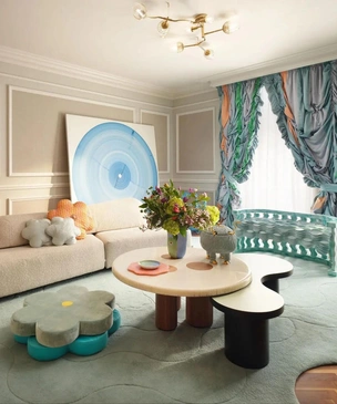 Море волнуется: студия Uchronia и институт цвета Pantone декорировали люкс в Лондоне