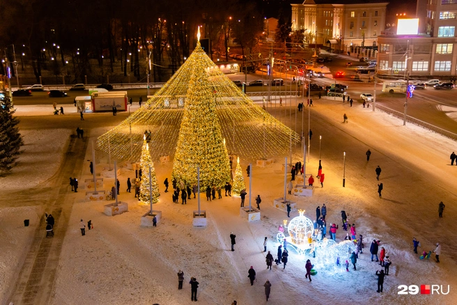 По всему Архангельску на новогодних праздниках пройдут уличные мероприятия: расписание | Источник: Иван Митюшёв / 29.RU