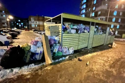 Гололед парализовал вывоз мусора в Волгограде