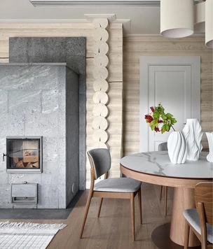 Спокойствие и жизнерадостность: бревенчатый дом 150 м² в Подмосковье