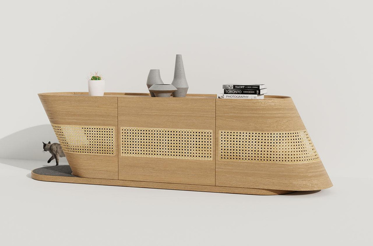 Кошкин дом: стол с лежанкой для кошки по дизайну Рикардо Са