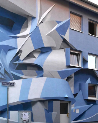 Дом с 3D граффити в Мангейме (фото 2.1)